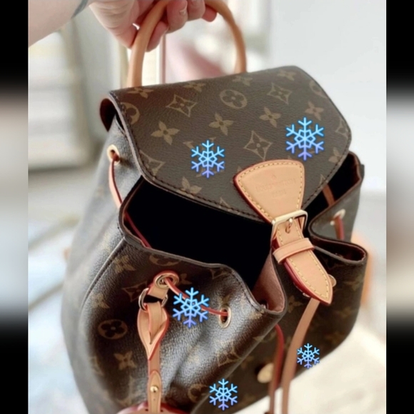 Genuine Vachetta Leather Monogram Backpack - Picture 3 of 4